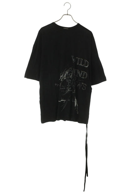 ANN DEMEULEMEESTER SS26 Black Message Print Tee Size M