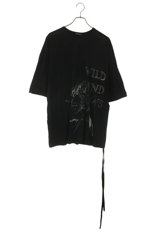 ANN DEMEULEMEESTER SS26 Black Message Print Tee Size M