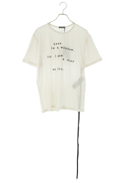 ANN DEMEULEMEESTER SS26 White Message Print Tee Size L