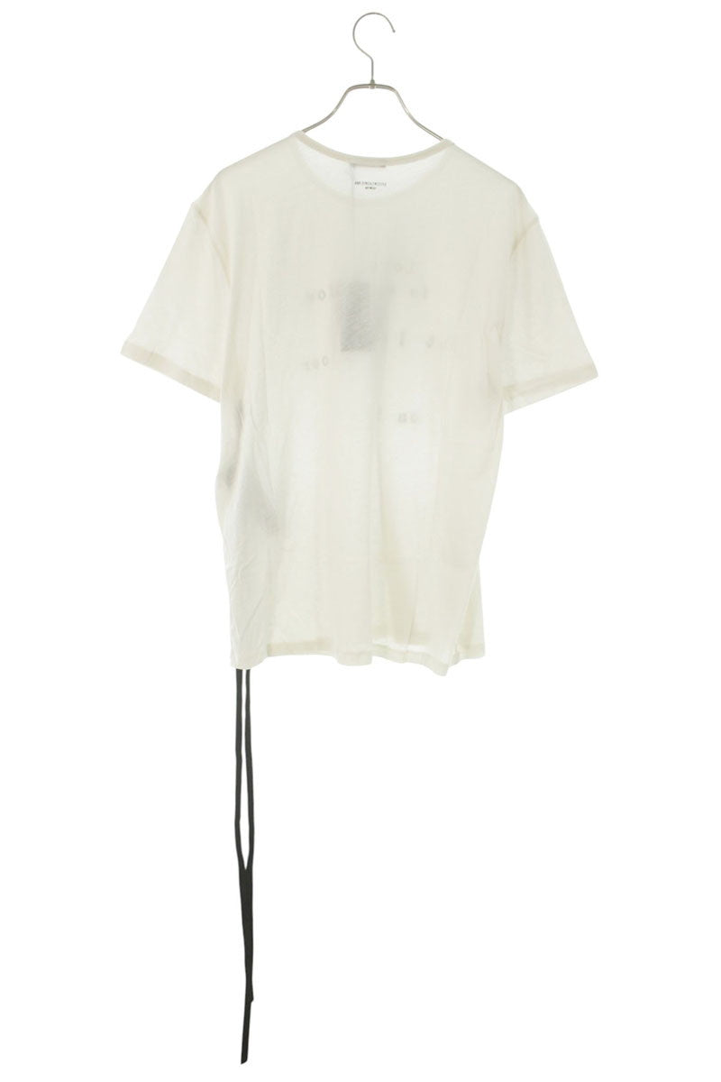 ANN DEMEULEMEESTER SS26 White Message Print Tee Size XL