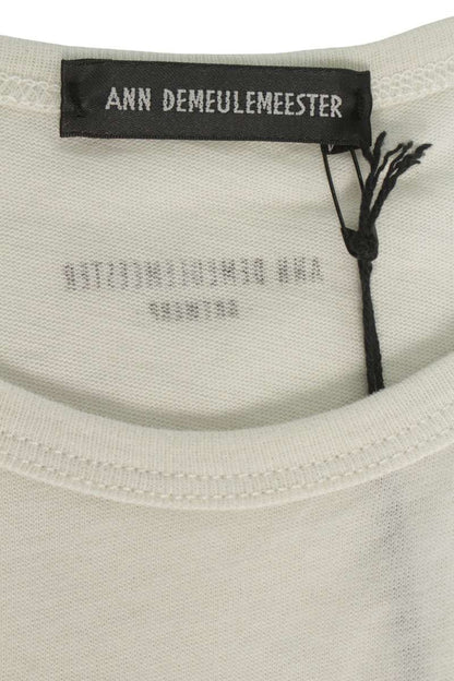 ANN DEMEULEMEESTER SS26 White Message Print Tee Size XL