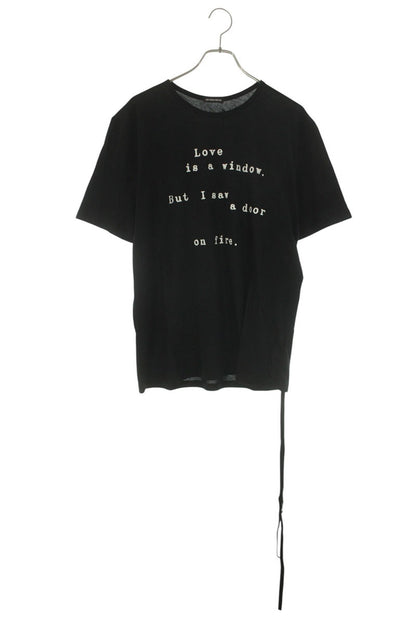 ANN DEMEULEMEESTER SS26 Black Message Print Tee Size XL