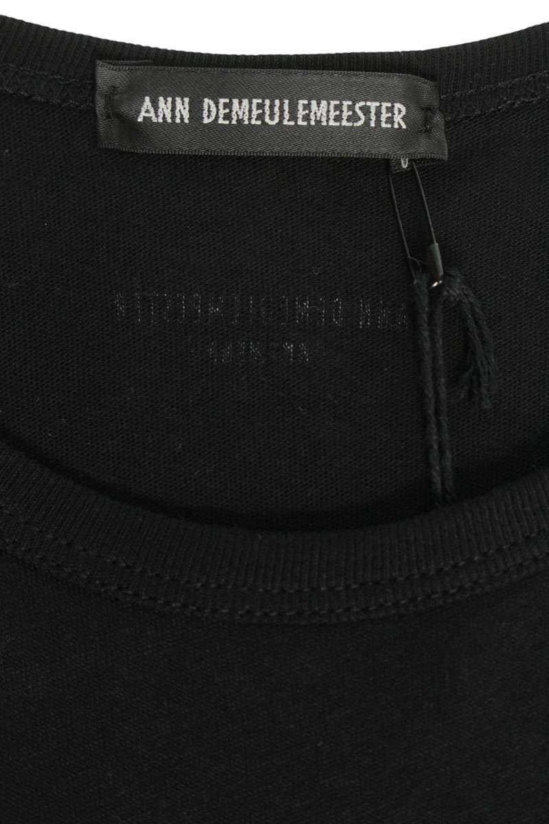 ANN DEMEULEMEESTER SS26 Black Message Print Tee Size XL