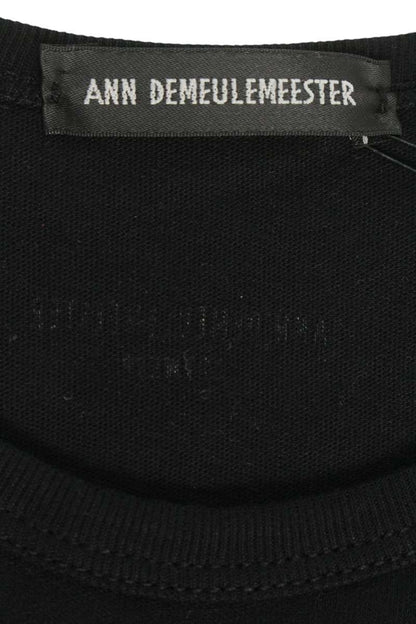 ANN DEMEULEMEESTER SS26 Black Message Print Tee Size L