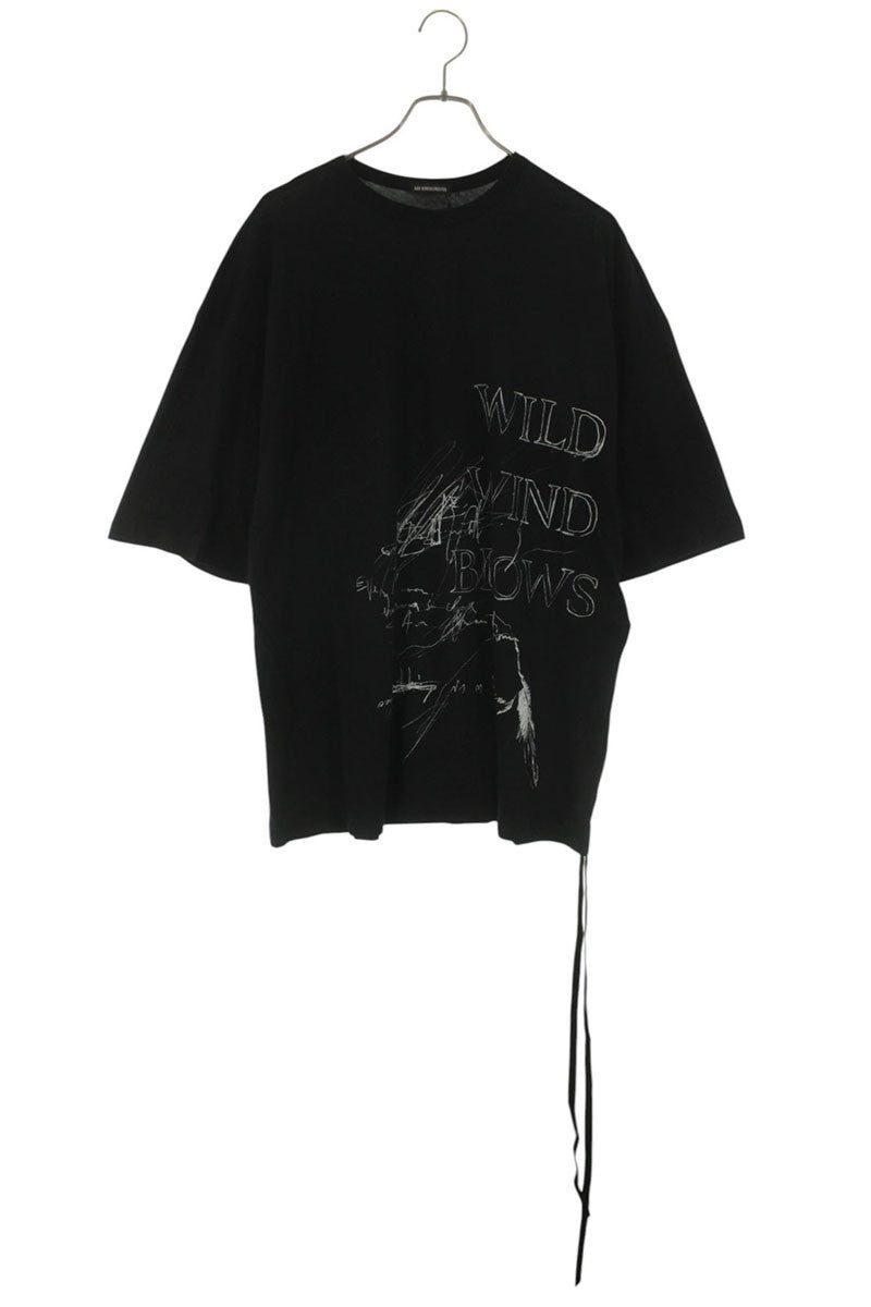 ANN DEMEULEMEESTER SS26 Black Message Print Tee Size XL