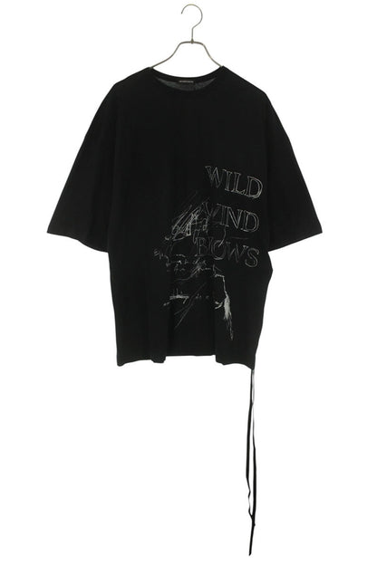 ANN DEMEULEMEESTER SS26 Black Message Print Tee Size XL