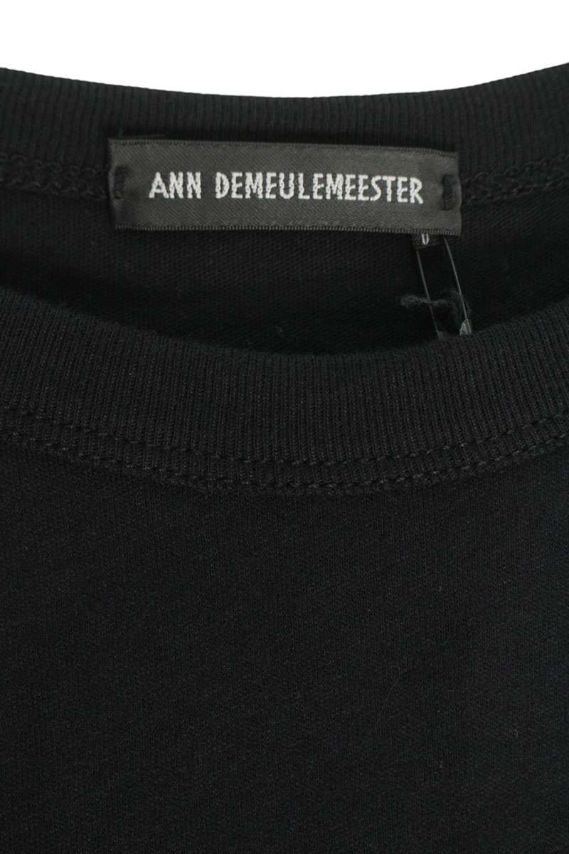 ANN DEMEULEMEESTER SS26 Black Message Print Tee Size XL