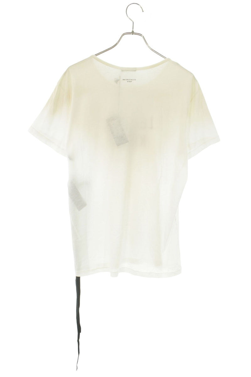 ANN DEMEULEMEESTER SS26 White Message Print Tee Size L