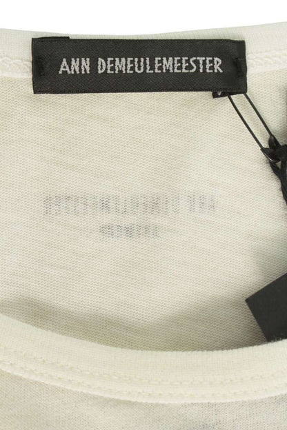 ANN DEMEULEMEESTER SS26 White Message Print Tee Size L