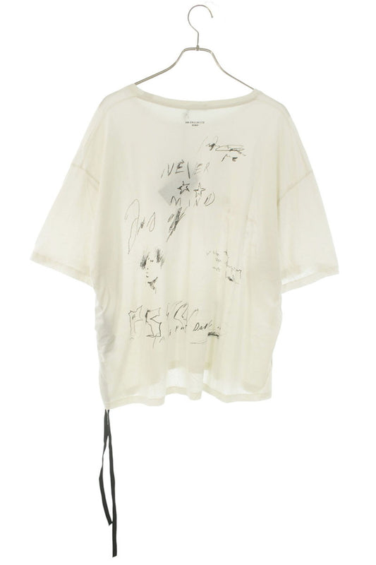 ANN DEMEULEMEESTER 26SS Cotton Graphic Print T-Shirt Size XL