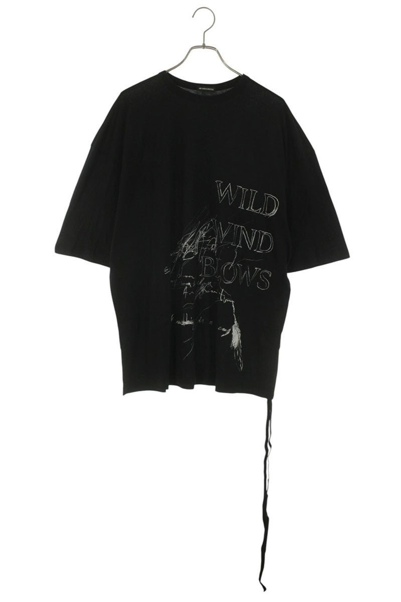 ANN DEMEULEMEESTER 26SS Cotton Message Print Black Size L