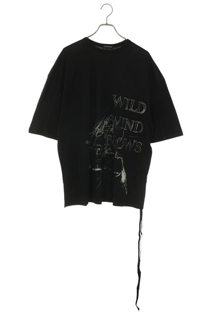 ANN DEMEULEMEESTER 26SS Cotton Message Print Black Size L