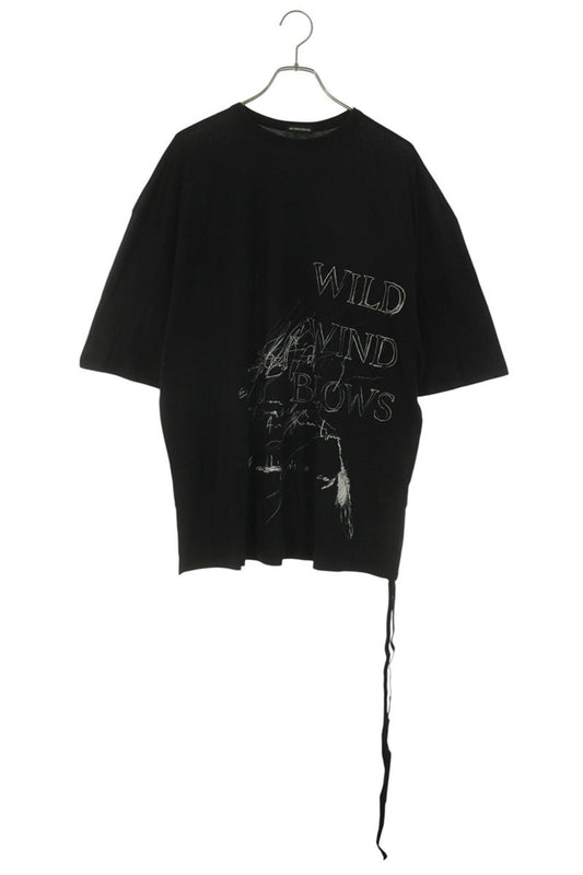 ANN DEMEULEMEESTER 26SS Cotton Message Print Black Size L