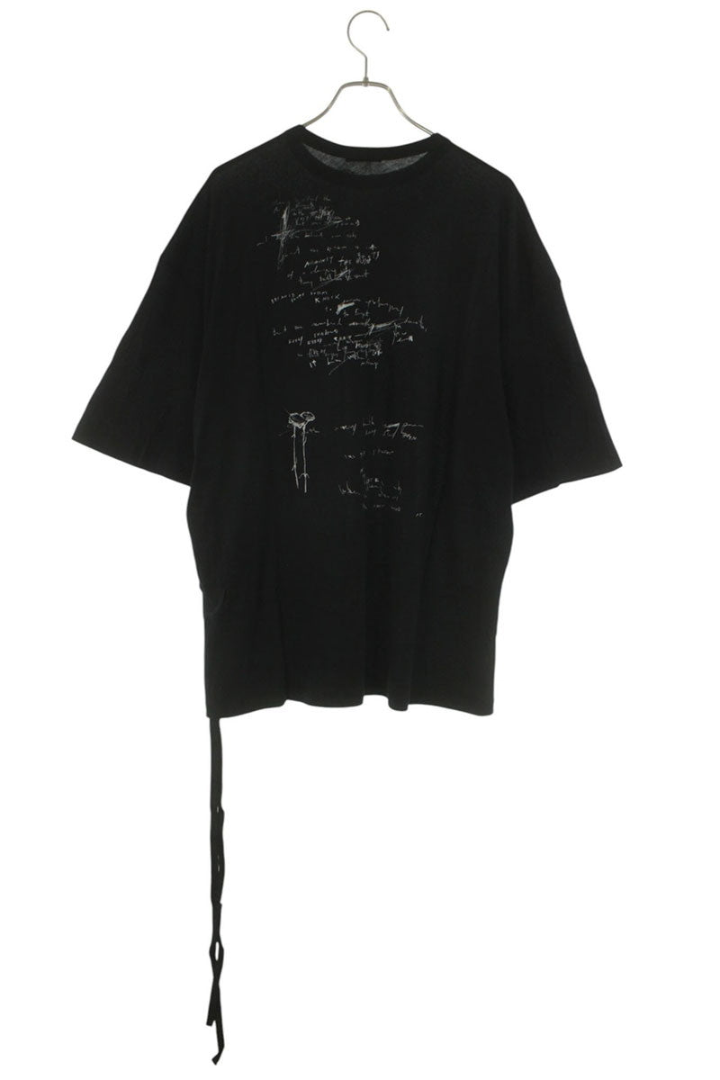ANN DEMEULEMEESTER 26SS Cotton Message Print Black Size L