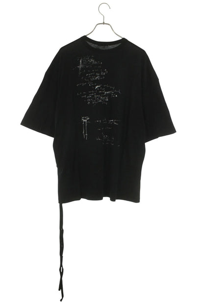 ANN DEMEULEMEESTER 26SS Cotton Message Print Black Size L