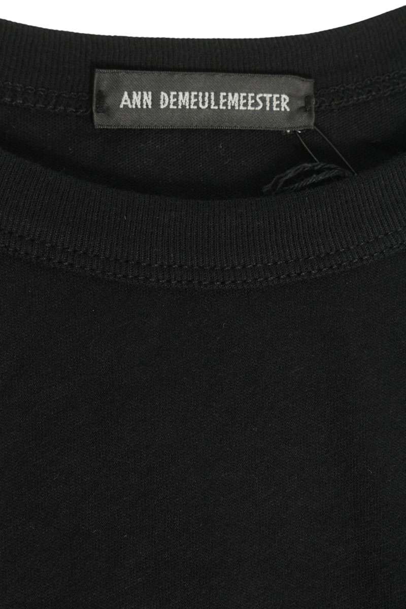 ANN DEMEULEMEESTER 26SS Cotton Message Print Black Size L