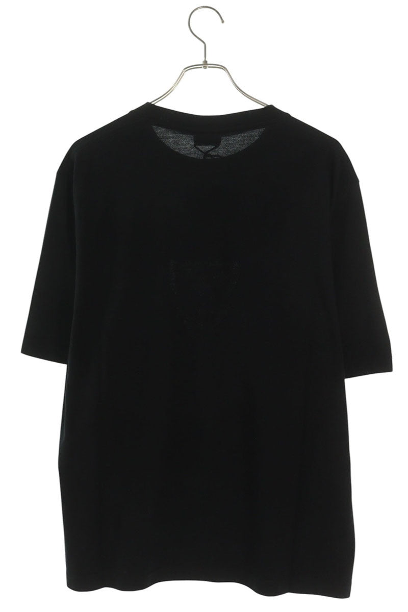 GUCCI 26SS Cotton Blend Emblem Print T-Shirt Black Size XL