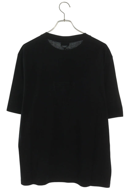 GUCCI 26SS Cotton Blend Emblem Print T-Shirt Black Size XL
