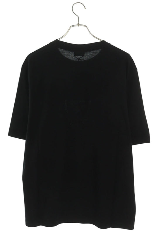GUCCI 26SS Cotton Blend Emblem Print T-Shirt Black Size XL