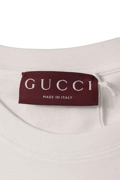 GUCCI 26SS Logo Horsebit T-Shirt White Cotton Size L