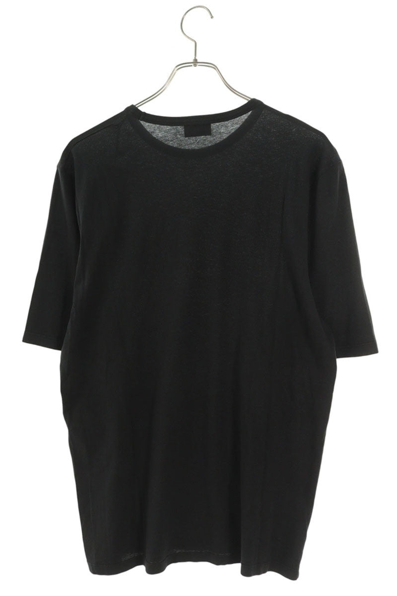 SAINT LAURENT PARIS Logo Embroidered T-Shirt Black Size M