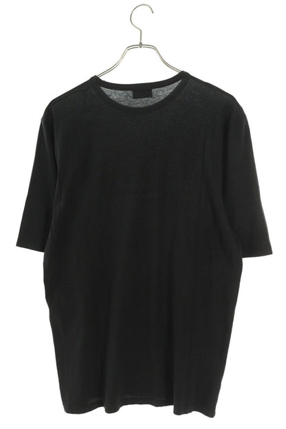 SAINT LAURENT PARIS Logo Embroidered T-Shirt Black Size M