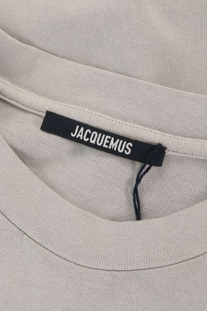 JACQUEMUS 26SS Cotton Logo Embroidered T-Shirt Gray Size L