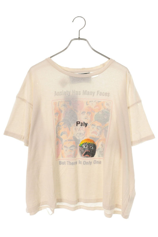 Paly Hollywood 26SS Cotton WT Anxiety Print T-Shirt Size M