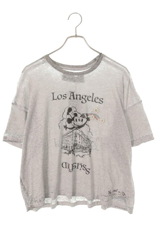Paly Hollywood 26SS Vintage Character Print Tee Gray Size M