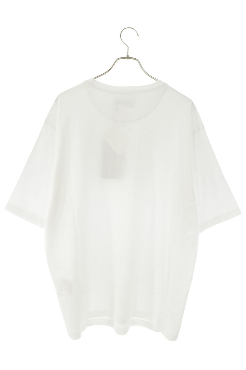 PRADA 26SS Triangle Plate T-Shirt White Cotton Size L