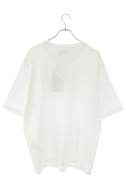 PRADA 26SS Triangle Plate T-Shirt White Cotton Size L