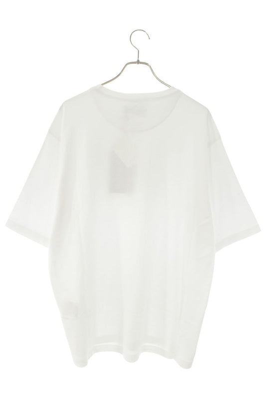 PRADA 26SS Triangle Plate T-Shirt White Cotton Size L