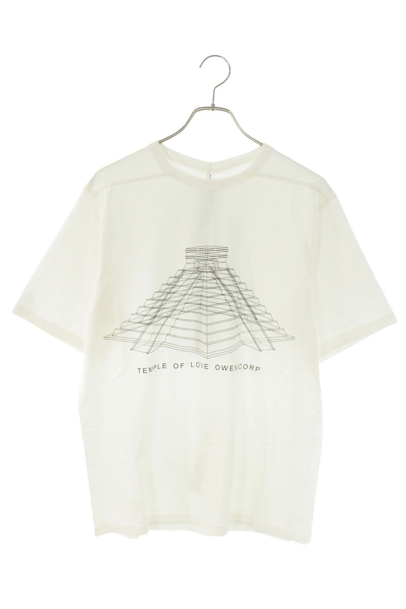 Rick Owens SS26 Graphic Print Cotton White T-Shirt Size S