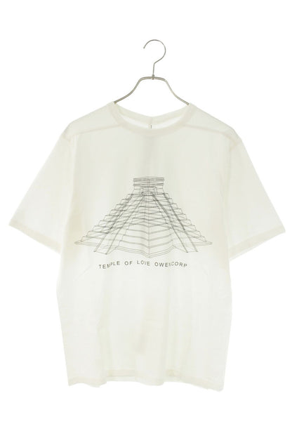 Rick Owens SS26 Graphic Print Cotton White T-Shirt Size S