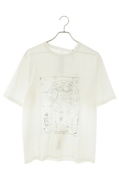 Rick Owens SS26 Graphic Print Cotton White T-Shirt Size M