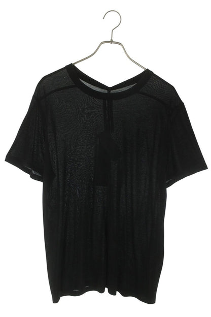 Rick Owens SS26 Sheer Short Sleeve Viscose Silk Black Size M