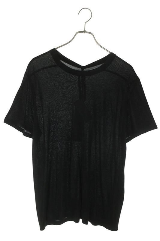 Rick Owens SS26 Sheer Short Sleeve Viscose Silk Black Size M