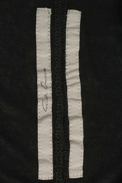 Rick Owens SS26 Sheer Short Sleeve Viscose Silk Black Size M