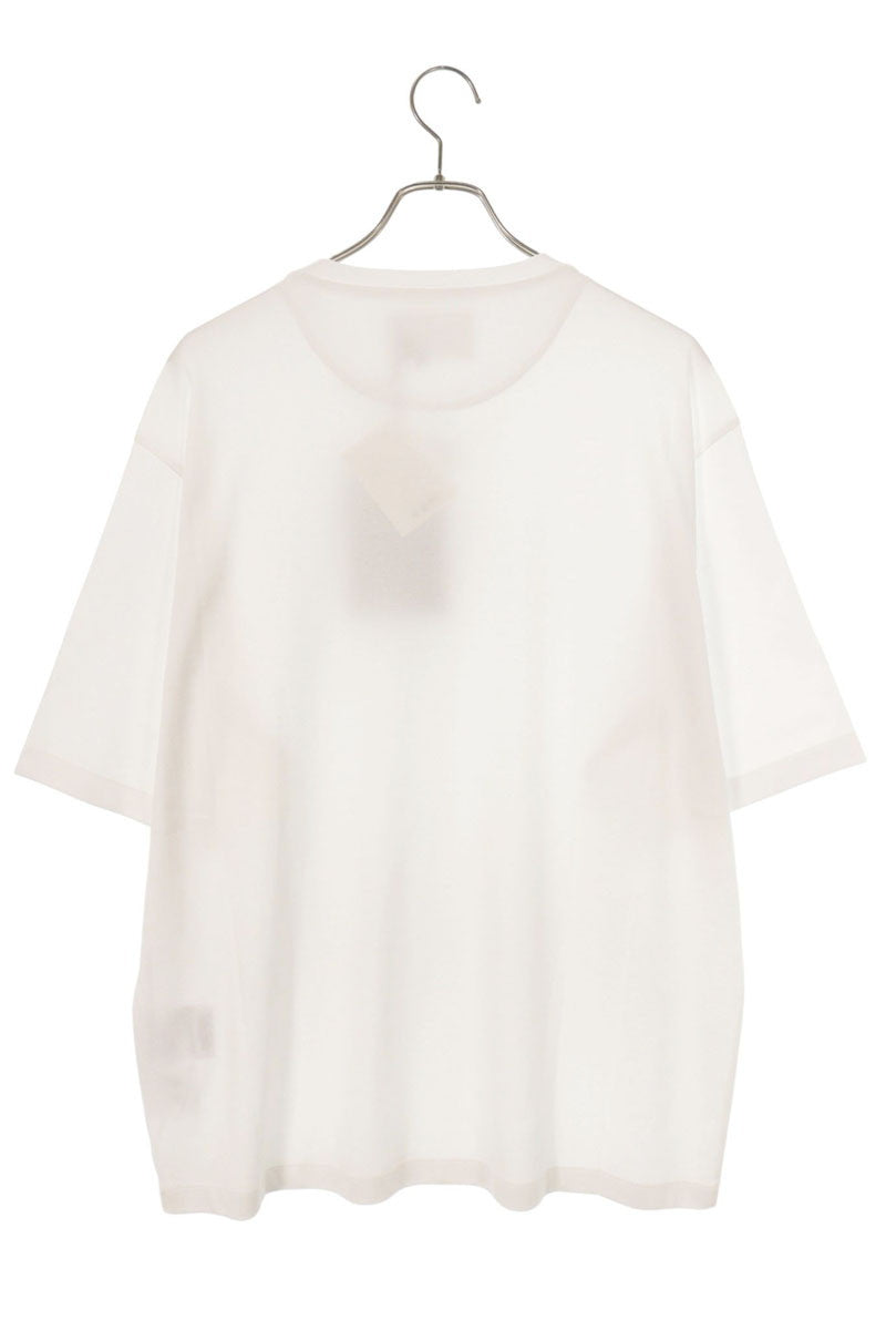 PRADA 26SS Triangle Plate T-Shirt White Cotton Size L