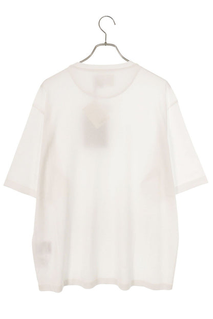 PRADA 26SS Triangle Plate T-Shirt White Cotton Size L