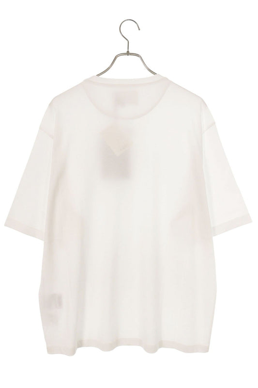 PRADA 26SS Triangle Plate T-Shirt White Cotton Size L