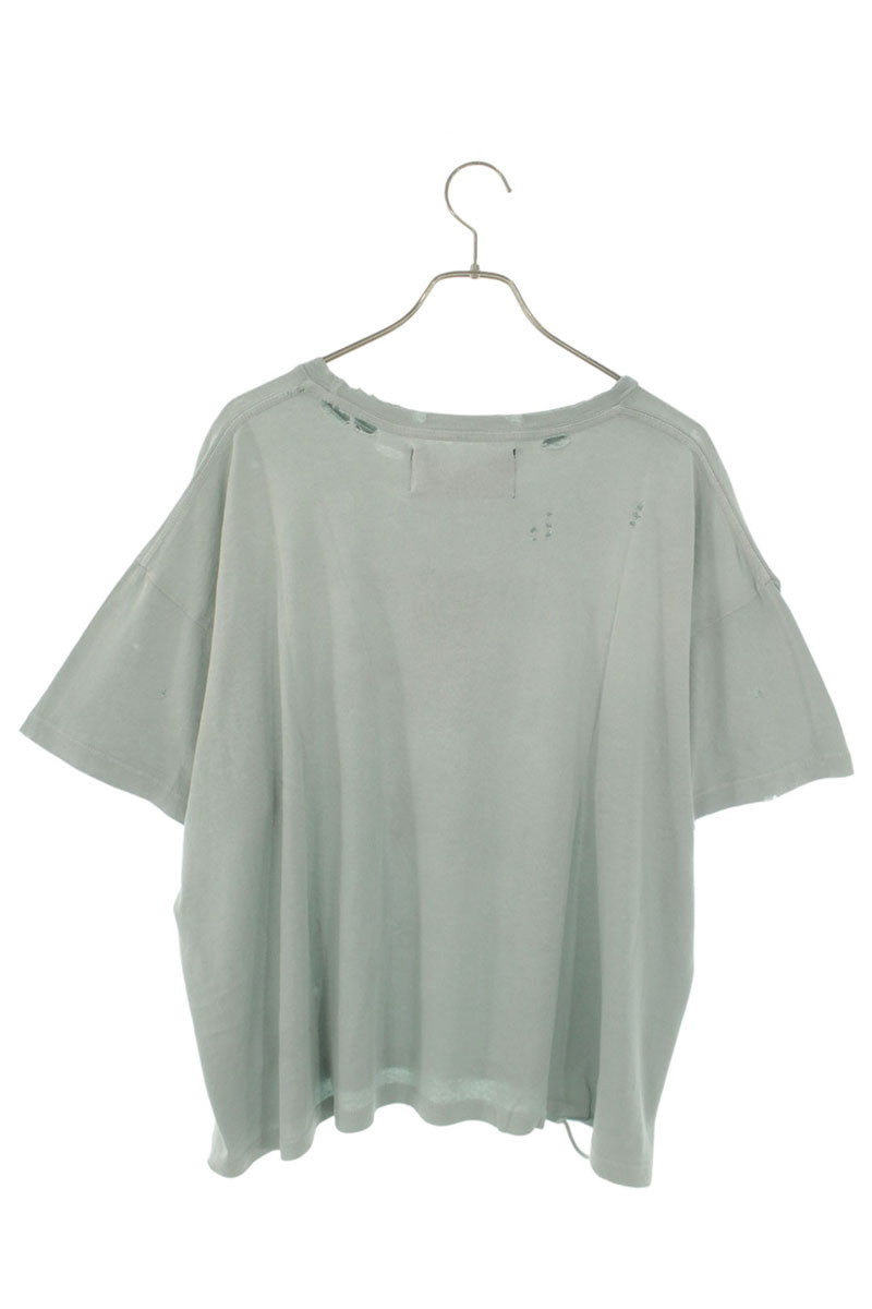 Paly Hollywood 26SS Distressed Graphic T-Shirt Gray Size L
