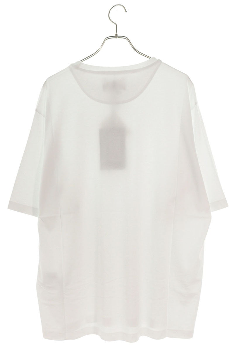 PRADA 26SS Triangle Plate T-Shirt White Cotton Size XL
