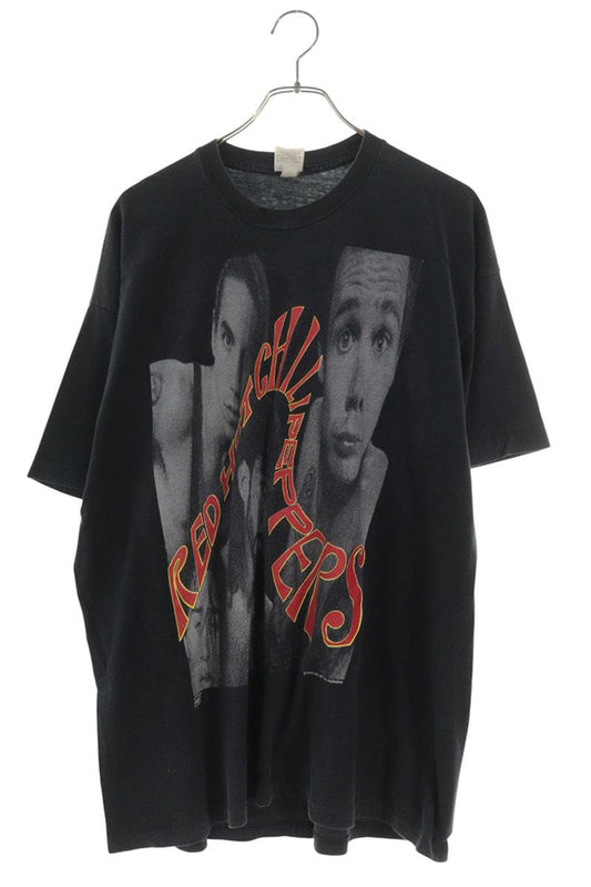 VINTAGE RED HOT CHILI PEPPERS Print Tee Black Size XL