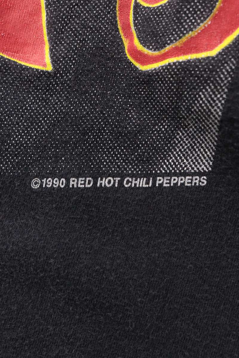 VINTAGE RED HOT CHILI PEPPERS Print Tee Black Size XL