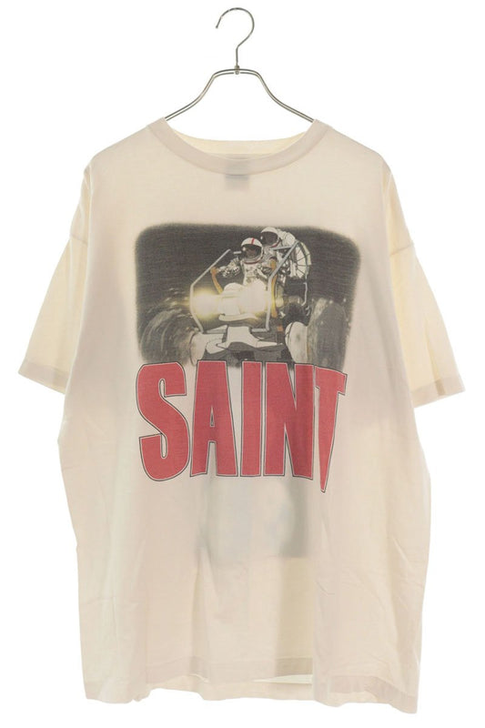 SAINT MICHAEL Anime Print Cotton White T-Shirt Size XL