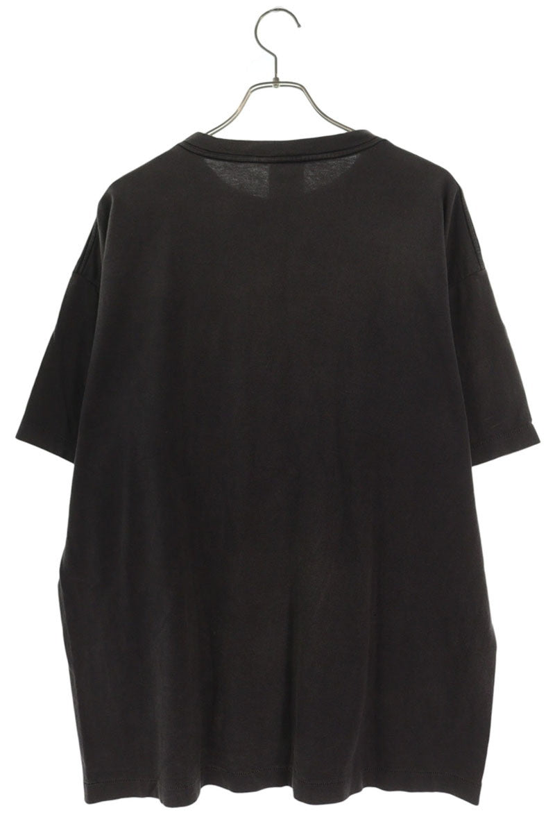SAINT MICHAEL SS24 Vintage Logo Cotton Black T-Shirt Size XL