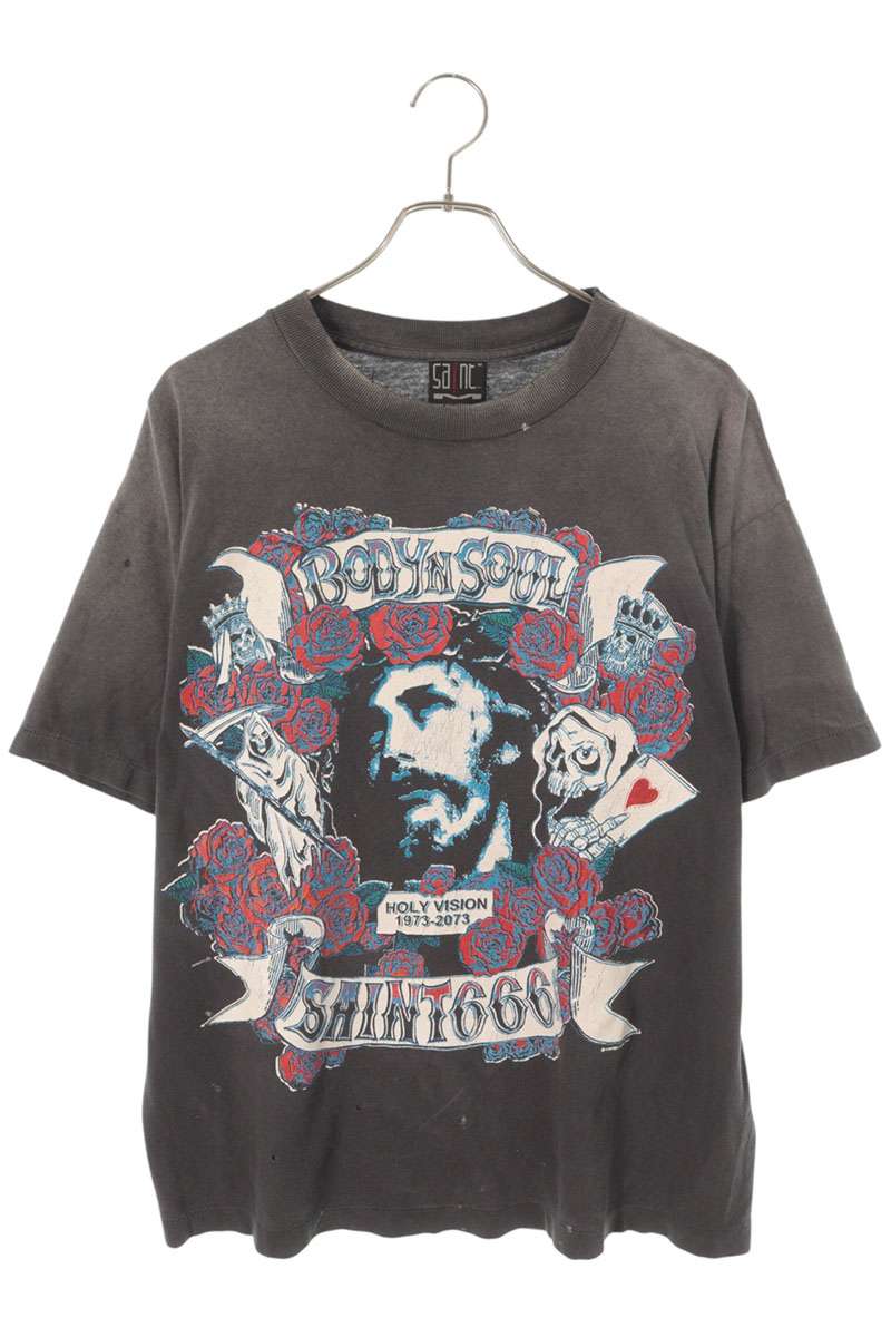 SAINT MICHAEL 25AW BODYN SOUL Print T-Shirt Multi Size M