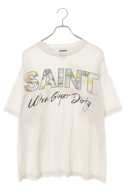SAINT MICHAEL 25SS SUPER DIRTY Print T-Shirt White Size L