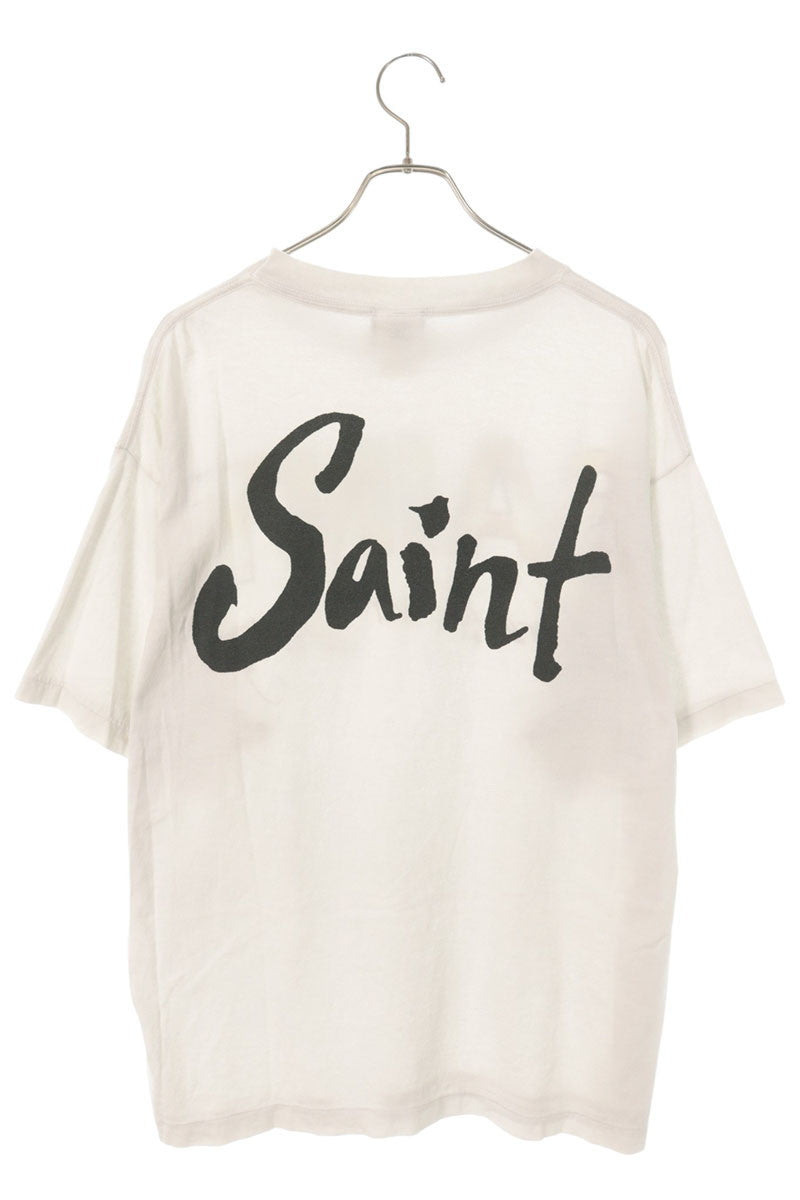 SAINT MICHAEL 25SS SUPER DIRTY Print T-Shirt White Size L